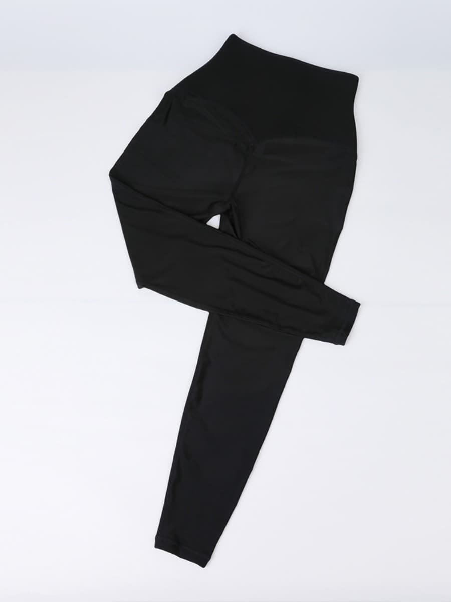 Dark Blue Neoprene Leggings Shaper 3 Rows Hooks High Rise Custom Logo