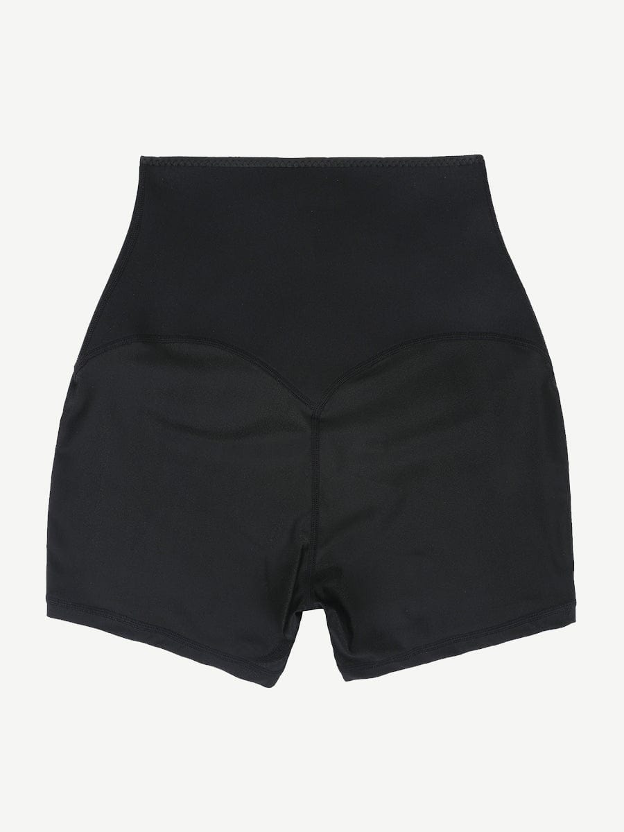 Blue Neoprene Shorts Hook And Eye Closure Cellulite Reducing
