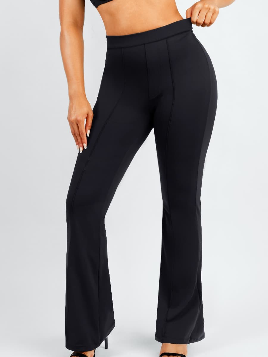 High Waist Trimming Tummy Tuck Leg Shaping Flare Pants