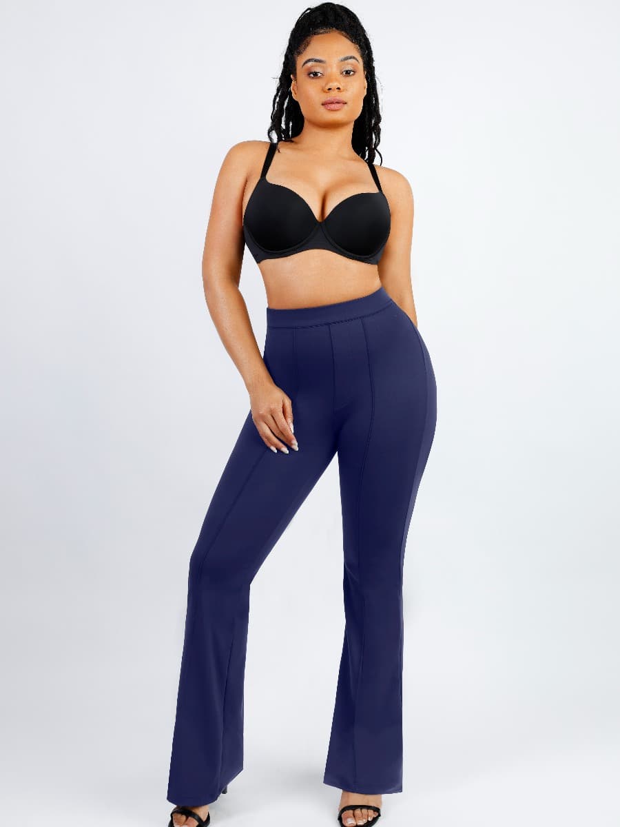 High Waist Trimming Tummy Tuck Leg Shaping Flare Pants