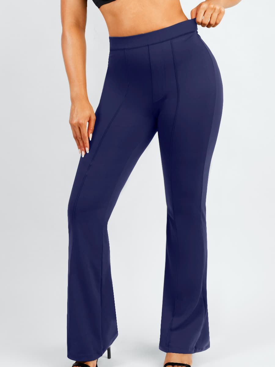 High Waist Trimming Tummy Tuck Leg Shaping Flare Pants