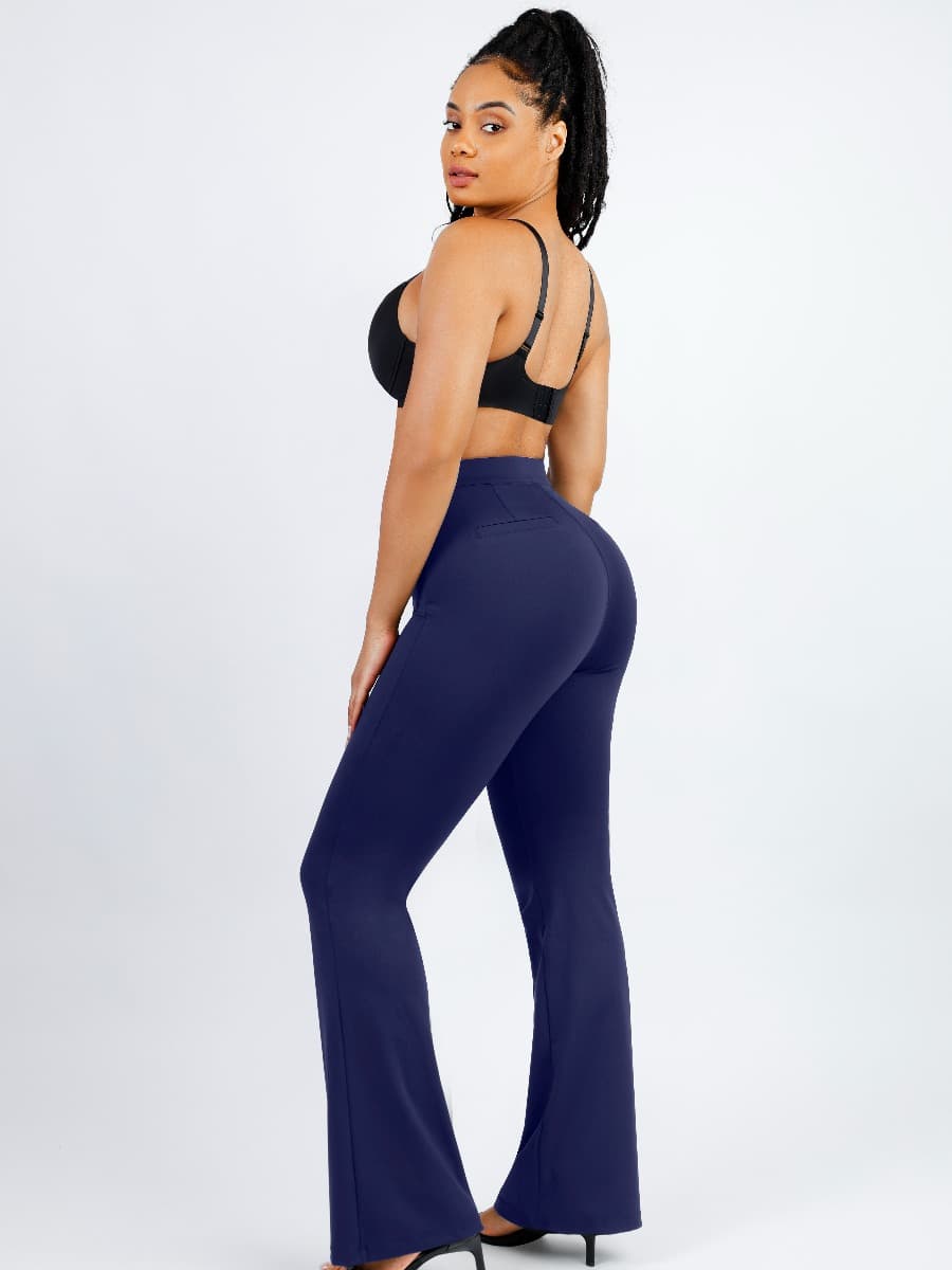 High Waist Trimming Tummy Tuck Leg Shaping Flare Pants
