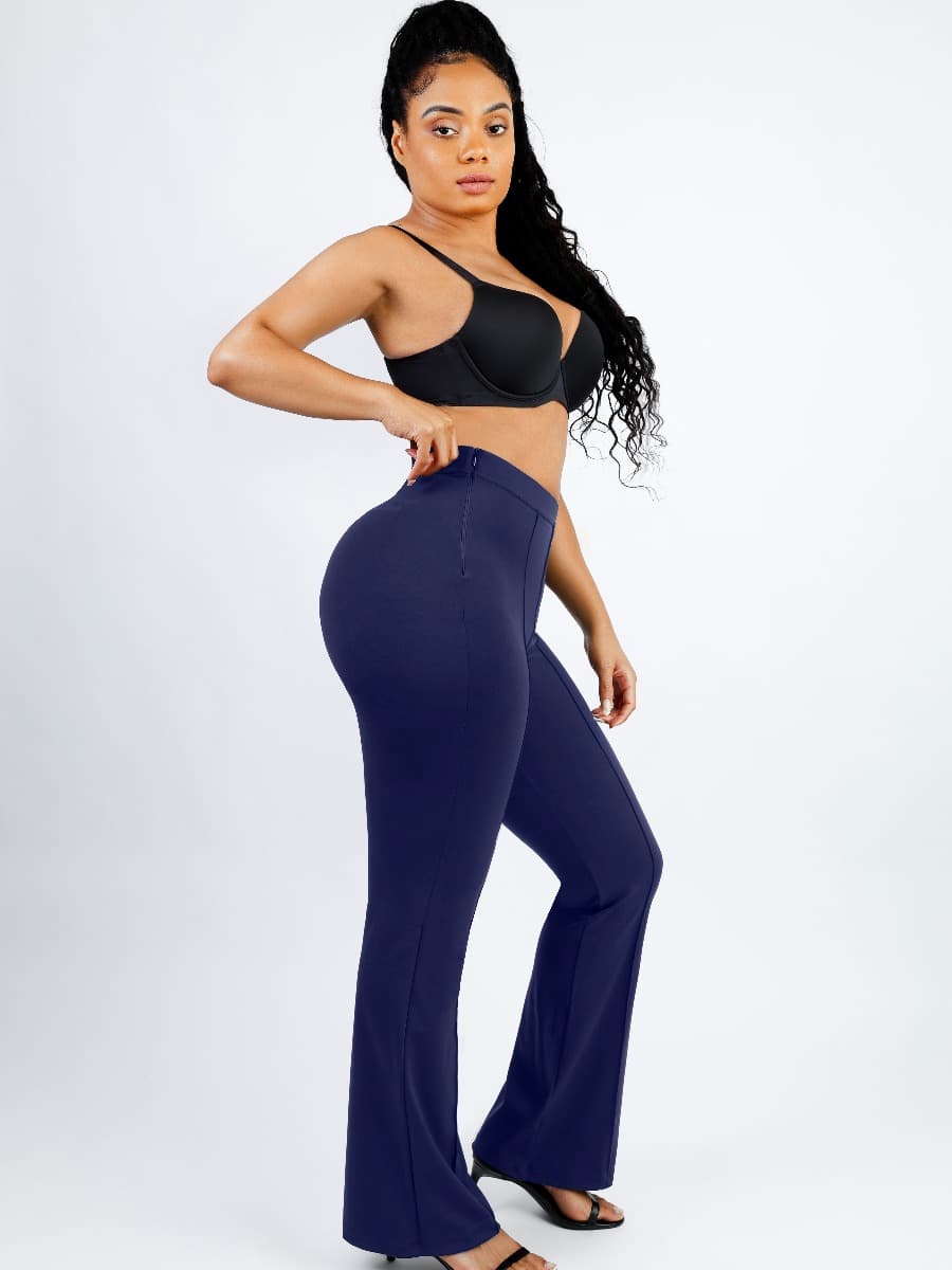 High Waist Trimming Tummy Tuck Leg Shaping Flare Pants