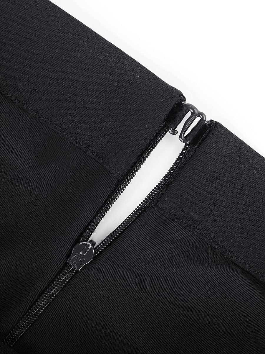 Waist Trimming Straight-leg Pants with Built-in Shaping Shorts