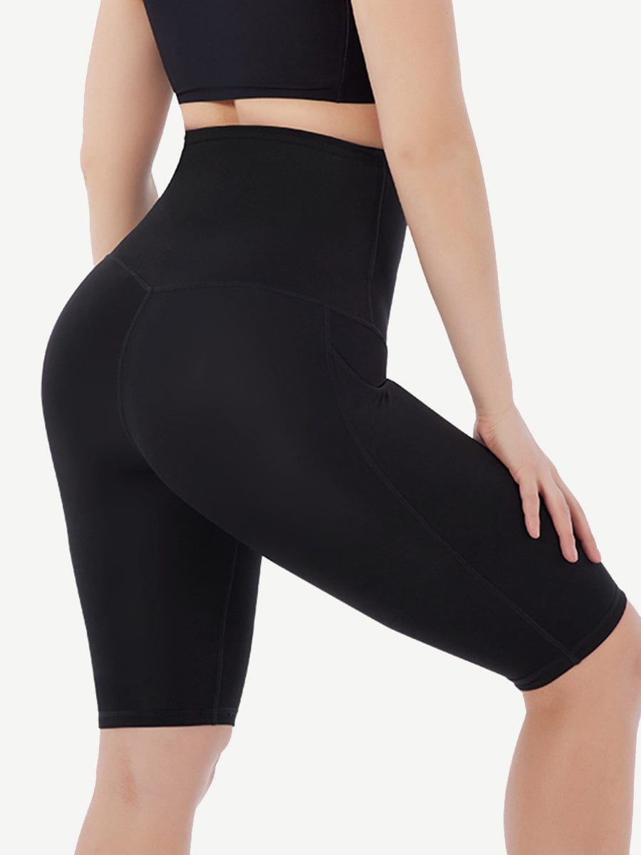 High Elastic Mesh Sports Shaping Pants With Pocket Design