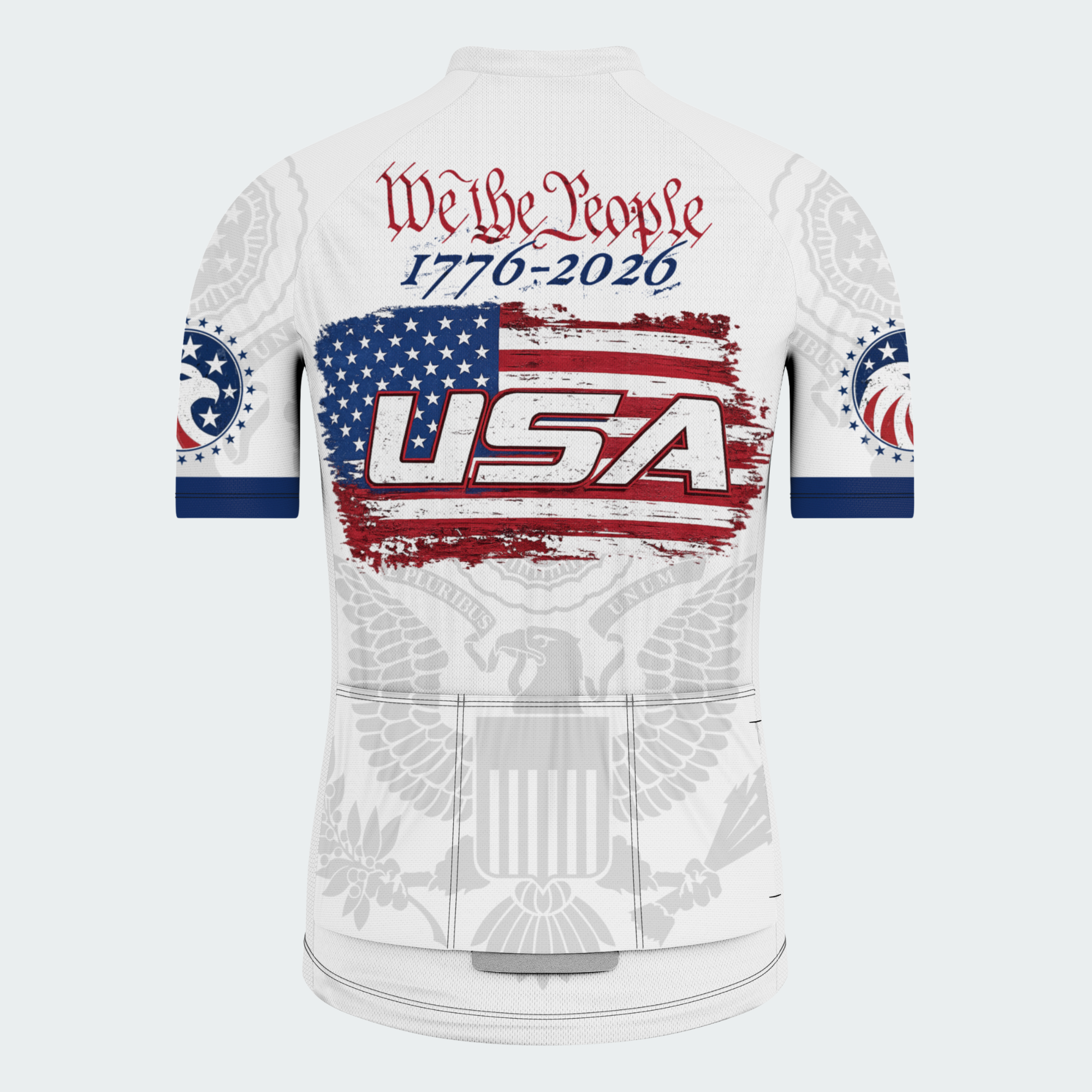 Men’s American Pride We The People of The USA 250th Anniversary Regular Fit Cycling Jersey