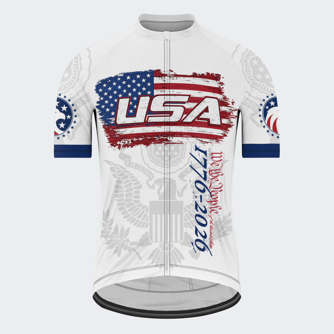 Men’s American Pride We The People of The USA 250th Anniversary Regular Fit Cycling Jersey