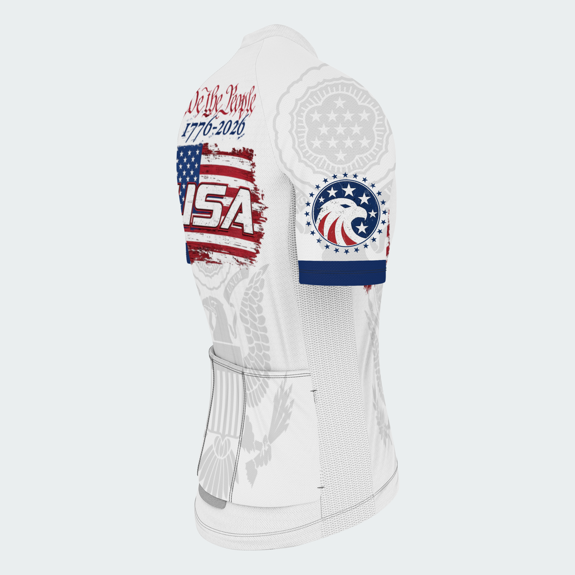 Men’s American Pride We The People of The USA 250th Anniversary Regular Fit Cycling Jersey