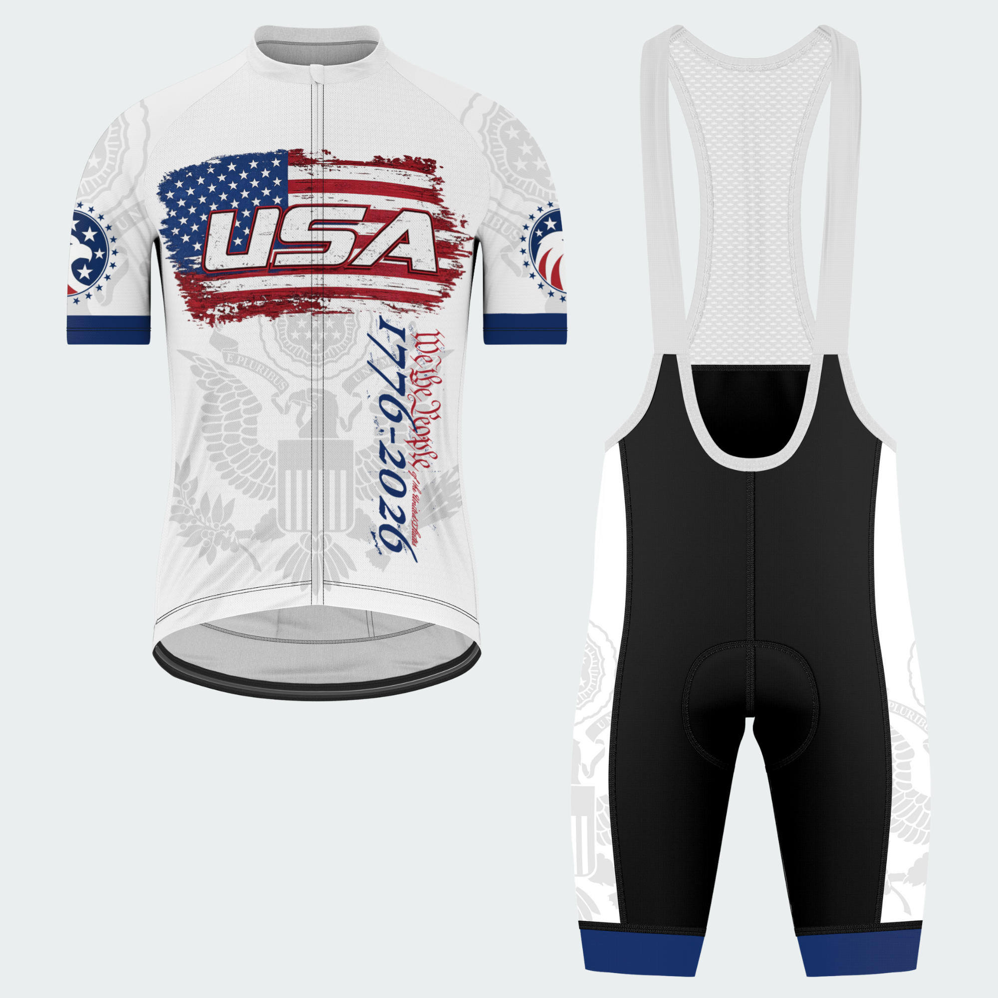 Men’s American Pride We The People of The USA 250th Anniversary Regular Fit Cycling Jersey