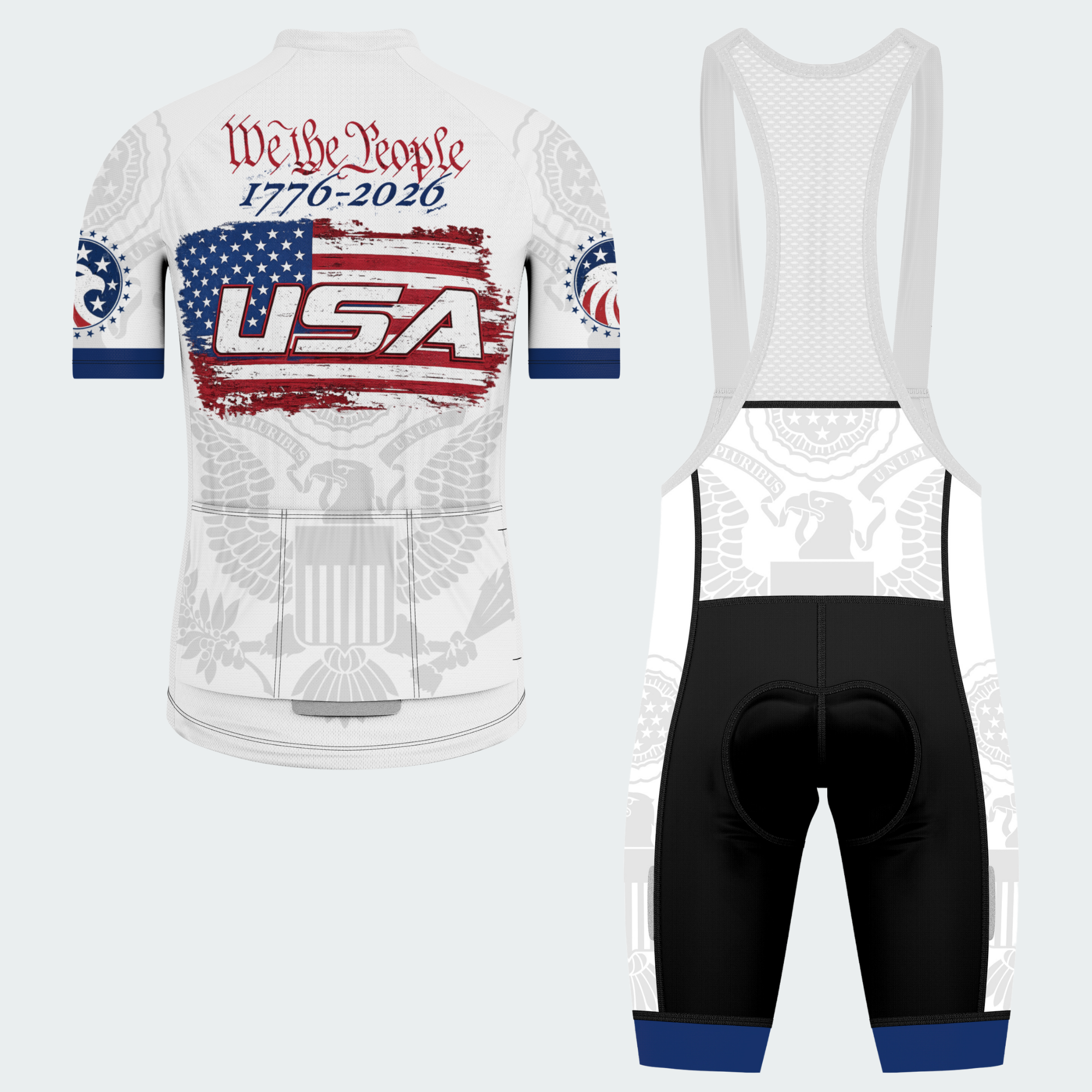 Men’s American Pride We The People of The USA 250th Anniversary Regular Fit Cycling Jersey