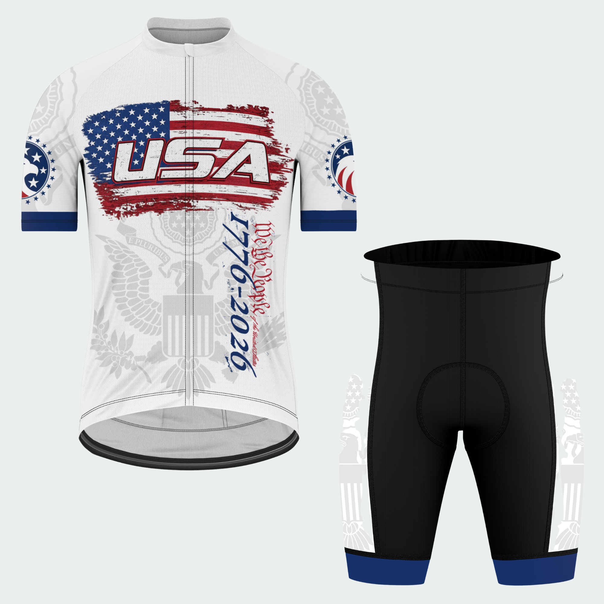 Men’s American Pride We The People of The USA 250th Anniversary Regular Fit Cycling Jersey