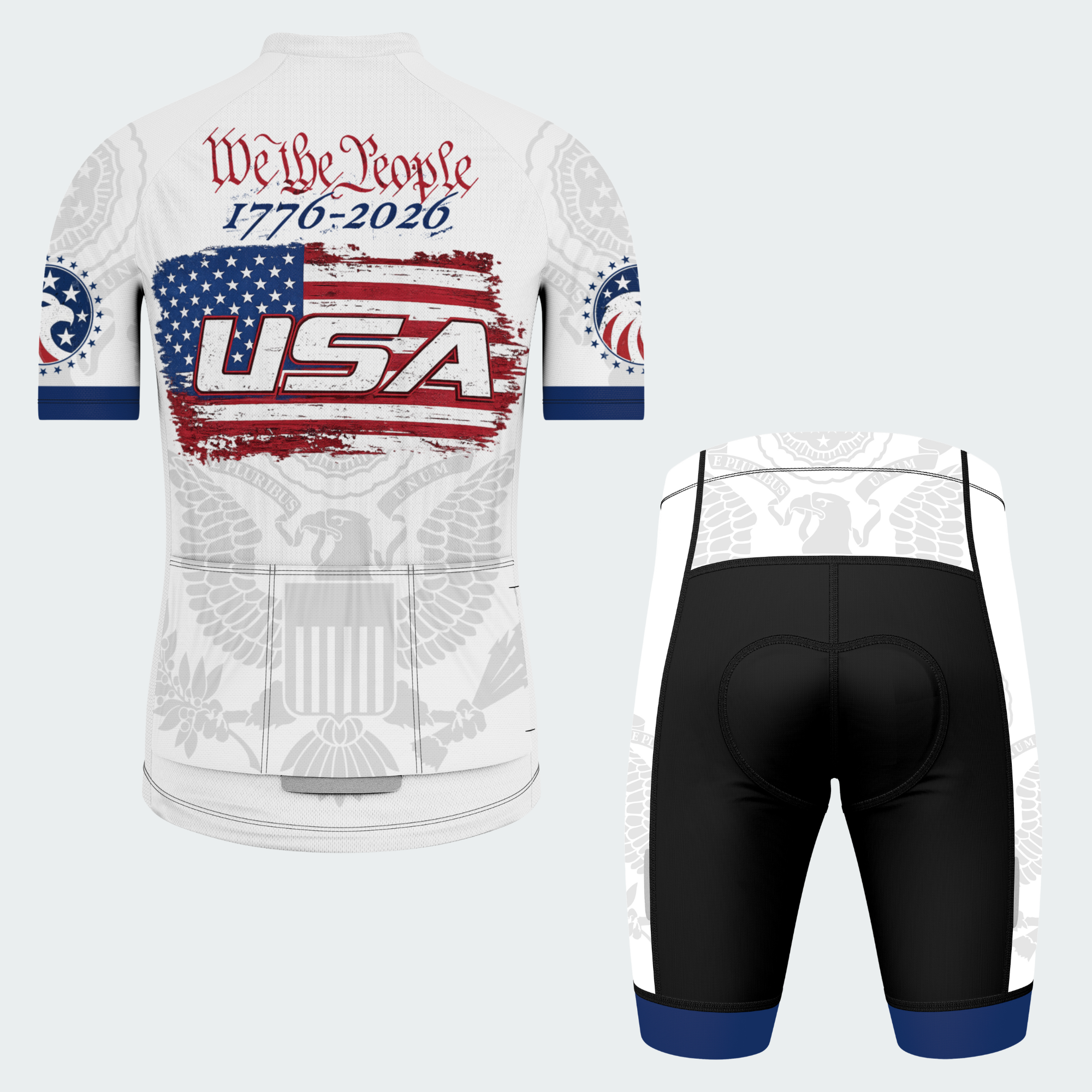 Men’s American Pride We The People of The USA 250th Anniversary Regular Fit Cycling Jersey