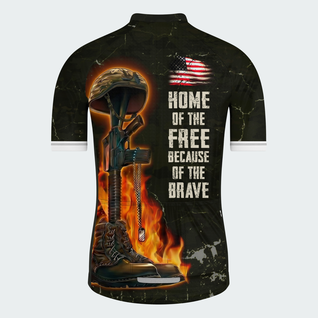 Men’s American Pride Fallen Soldier Tribute Cycling Jersey – Home of the Free