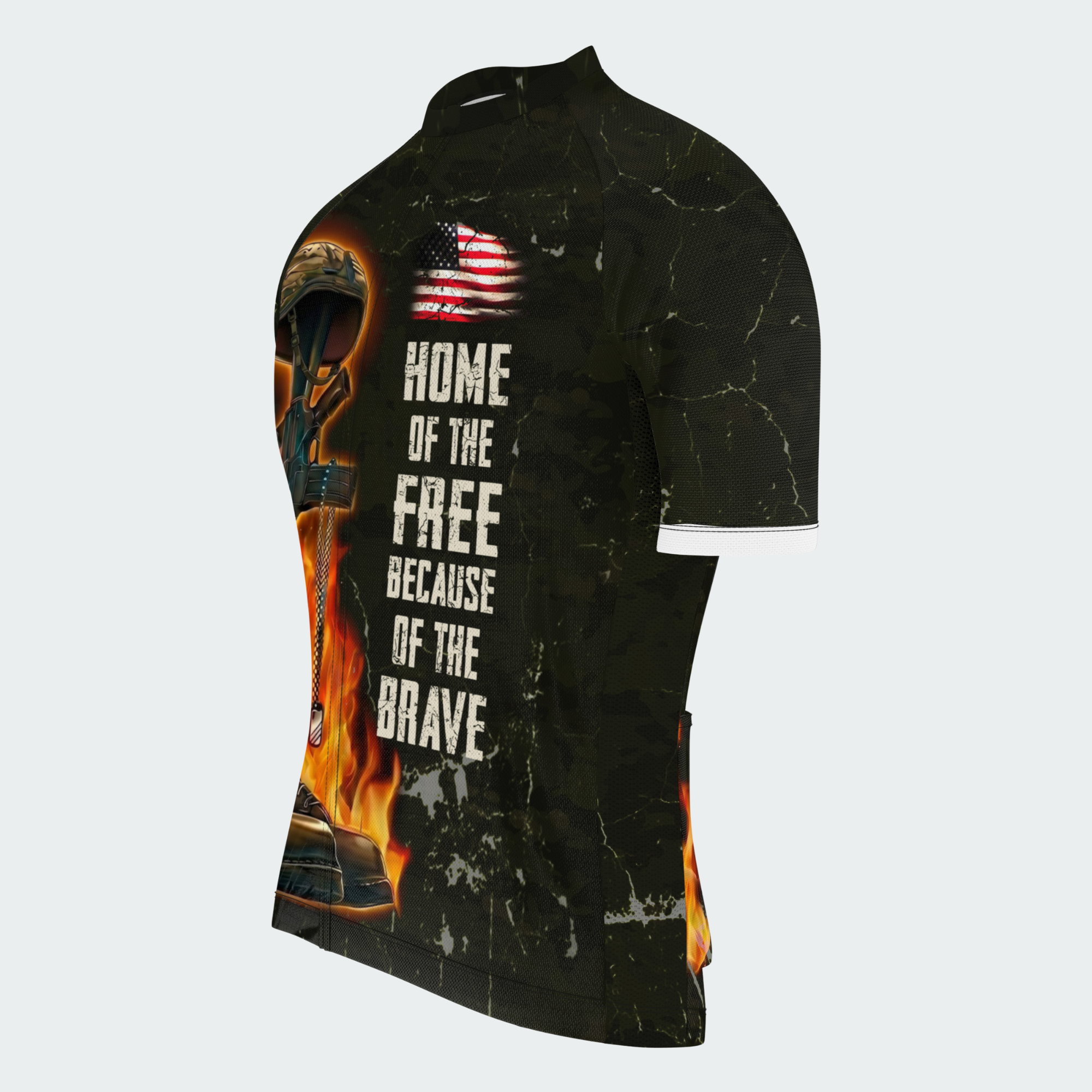 Men’s American Pride Fallen Soldier Tribute Cycling Jersey – Home of the Free