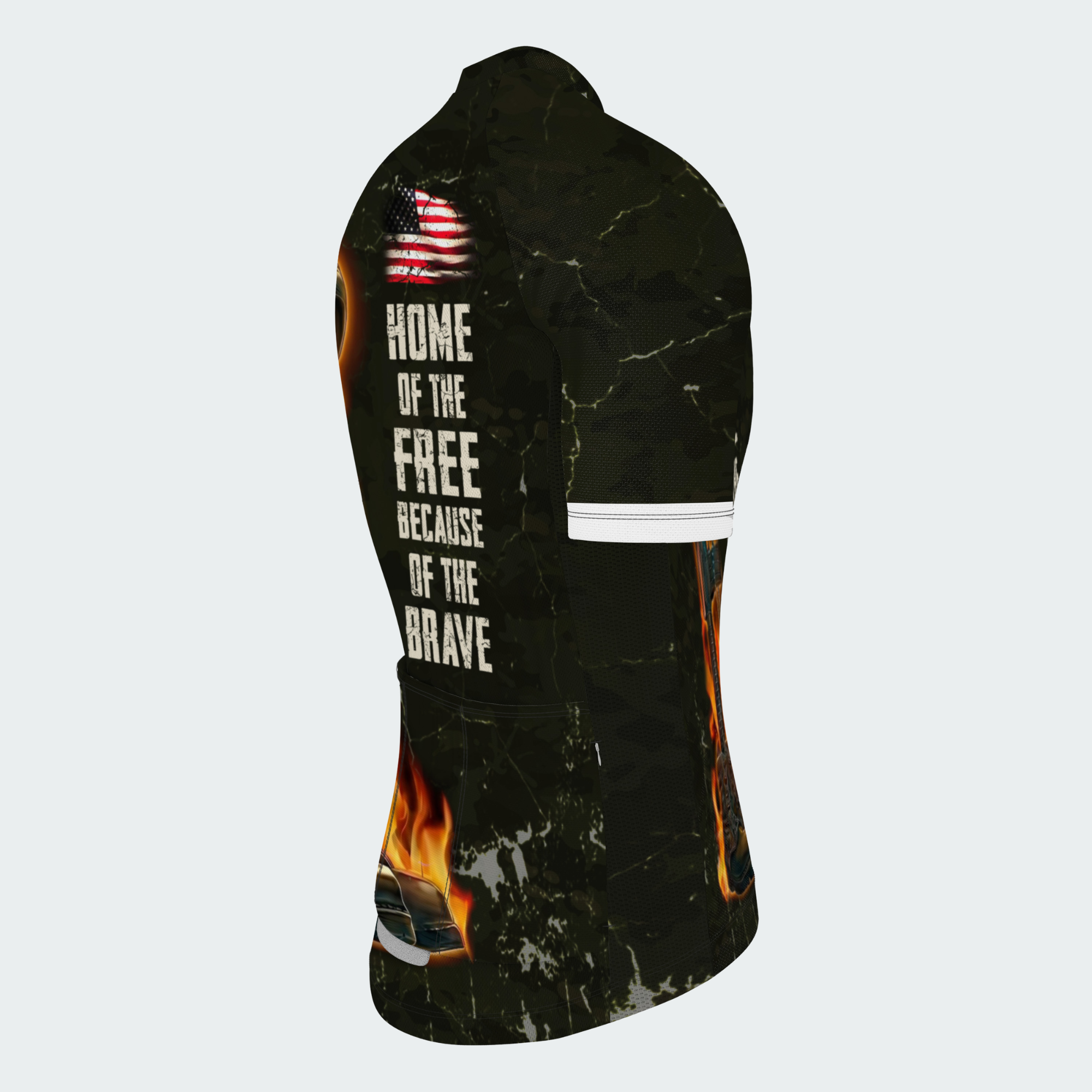Men’s American Pride Fallen Soldier Tribute Cycling Jersey – Home of the Free